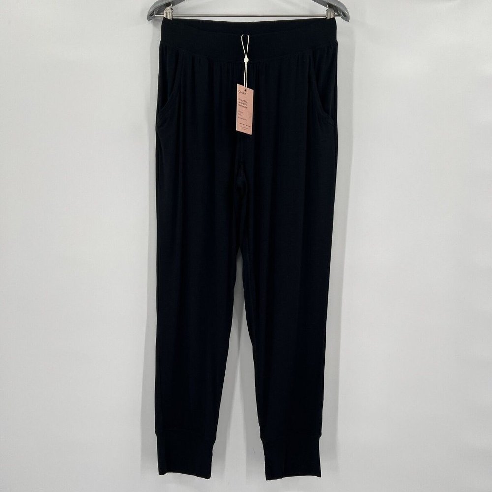 Quince Women’s Black Modal Jersey Lounge Jogger Pants sz S Small NWT 7/8 Length